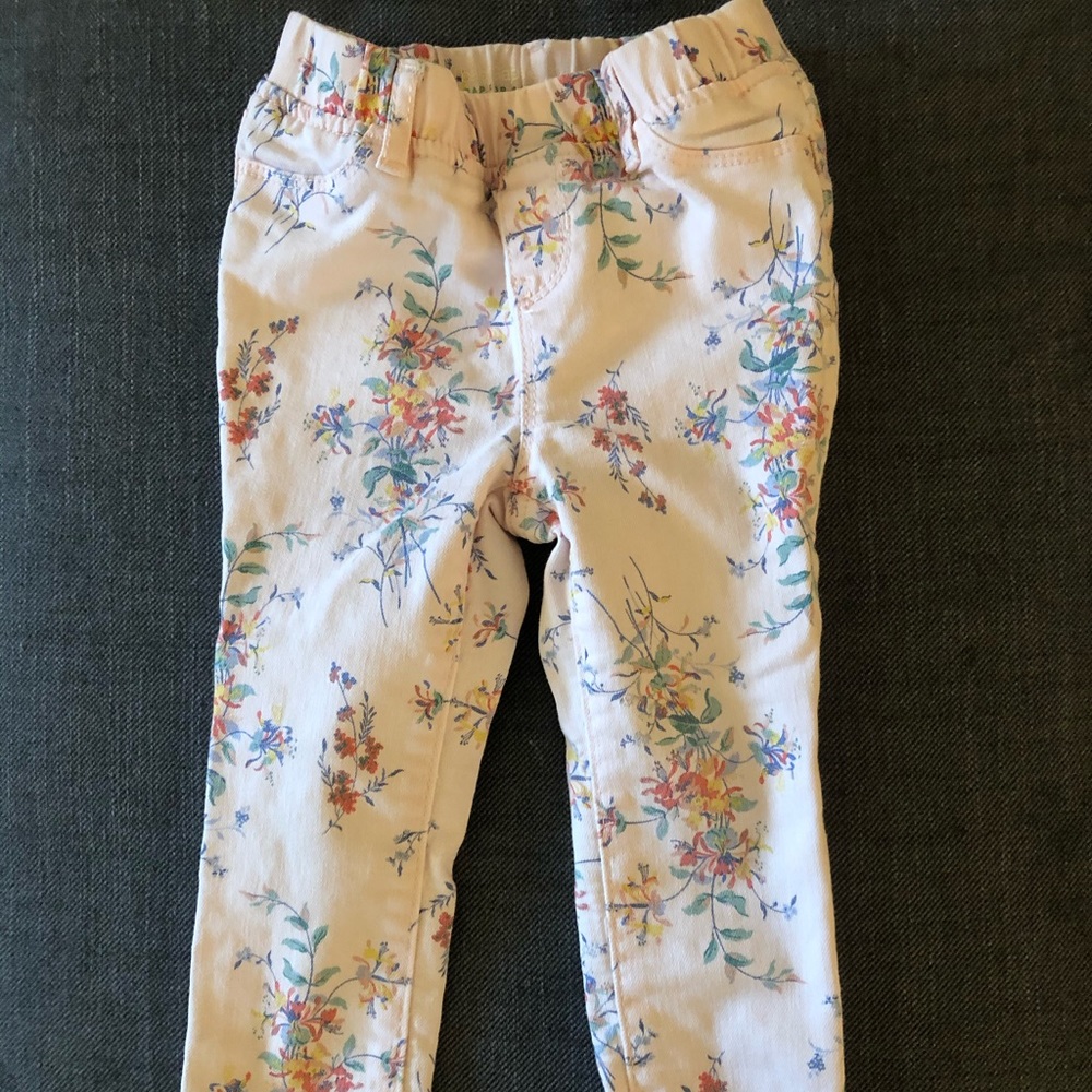 Baby Gap Floral Legging Jeans (Light Pink)